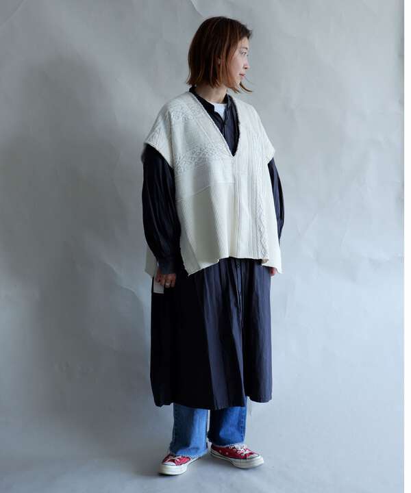 MANASTASH/マナスタッシュ　W's PATCHWORK VEST　パッチワークベスト