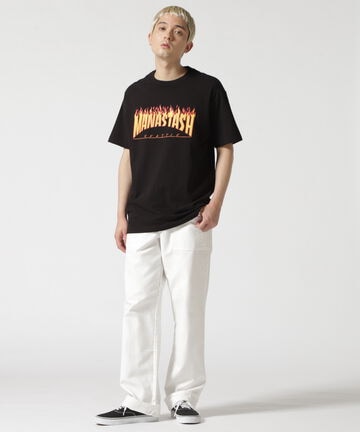 【直営店限定】MANASTASH/マナスタッシュ　FLAME TEE フレームティー　Tシャツ