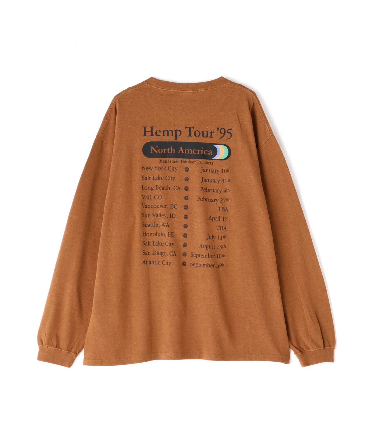 MANASTASH/マナスタッシュ HEMP L/S TEE HEMP TOUR ヘンプロング