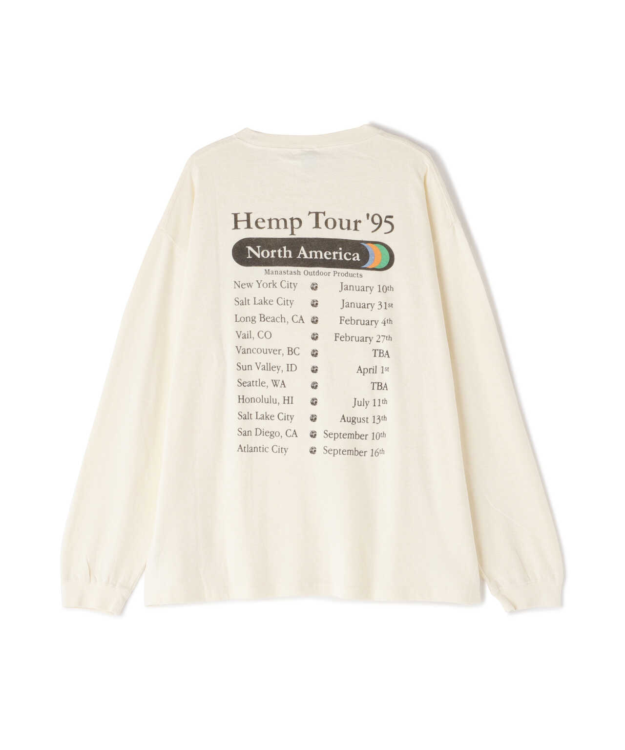 MANASTASH/マナスタッシュ HEMP L/S TEE HEMP TOUR ヘンプロング