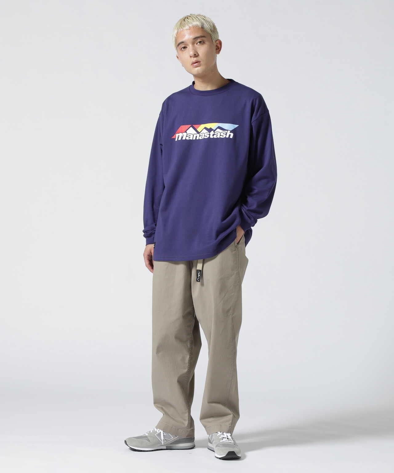 MANASTASH/マナスタッシュ　CHILLMESH L/S TEE SCHEME LOGO チリメッシュLSティースキームロゴ