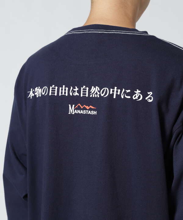 MANASTASH/マナスタッシュ　RE:CTN L/S TEE REAL FREEDOM　ロングスリーブティー