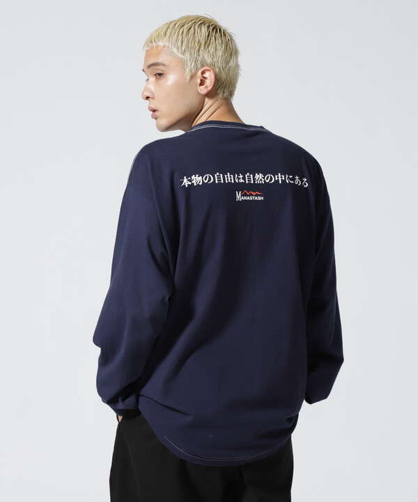 MANASTASH/マナスタッシュ　RE:CTN L/S TEE REAL FREEDOM　ロングスリーブティー