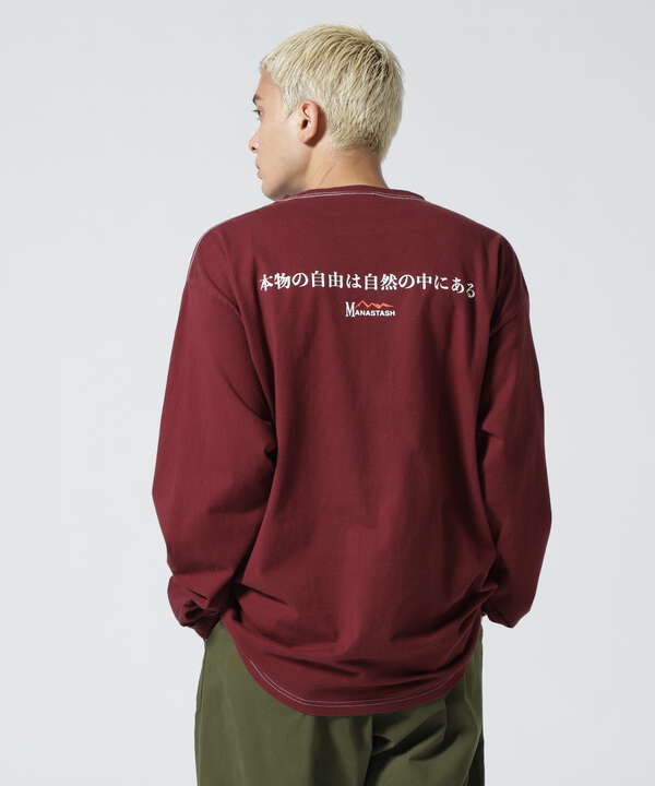 MANASTASH/マナスタッシュ　RE:CTN L/S TEE REAL FREEDOM　ロングスリーブティー