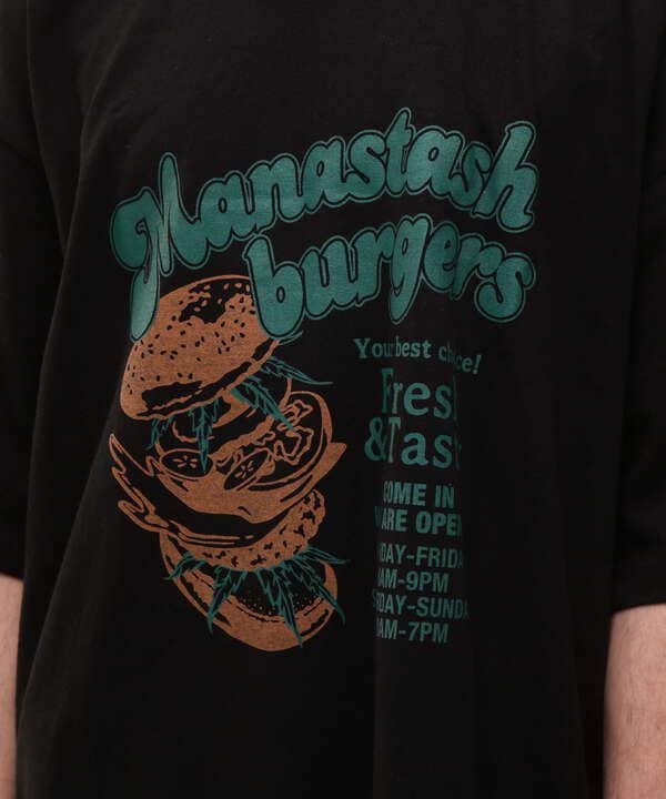 MANASTASH/マナスタッシュ/burgers tee/バーガーTシャツ