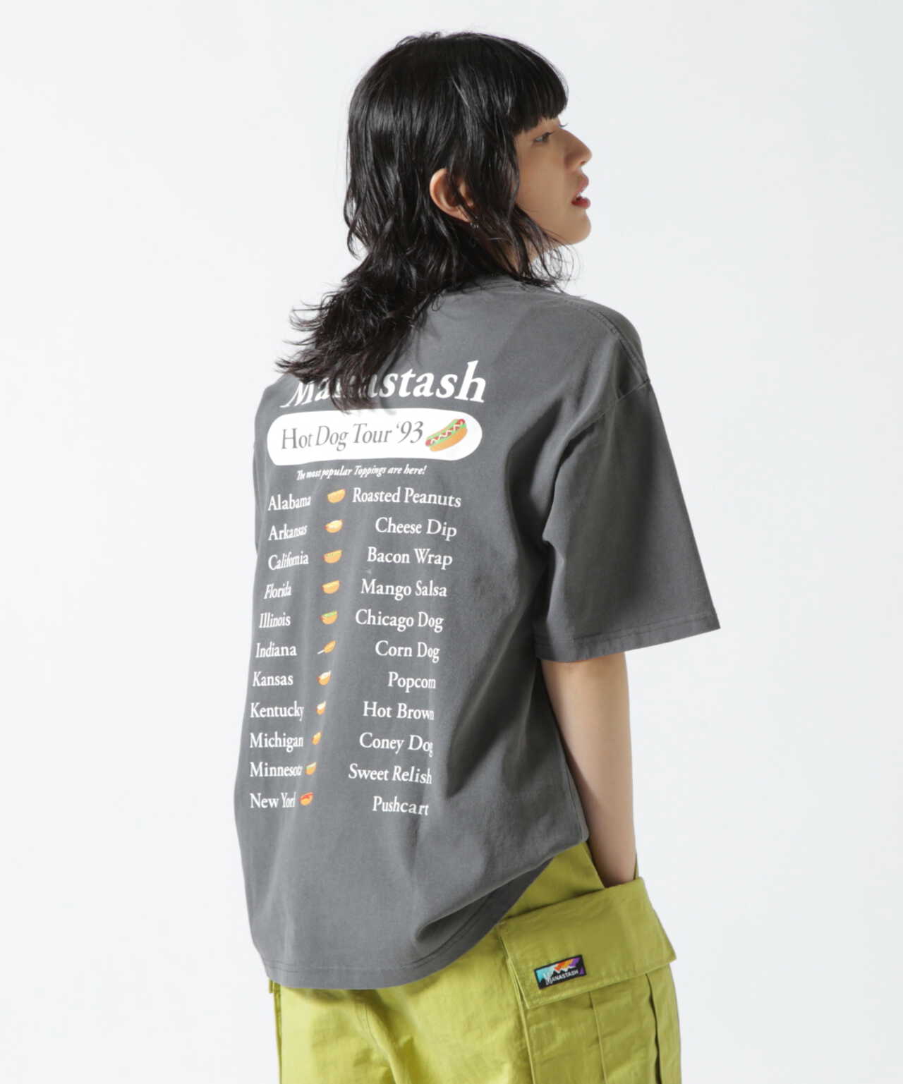 MANASTASH/マナスタッシュ/HOT DOG TOUR TEE/ホットドックTシャツ