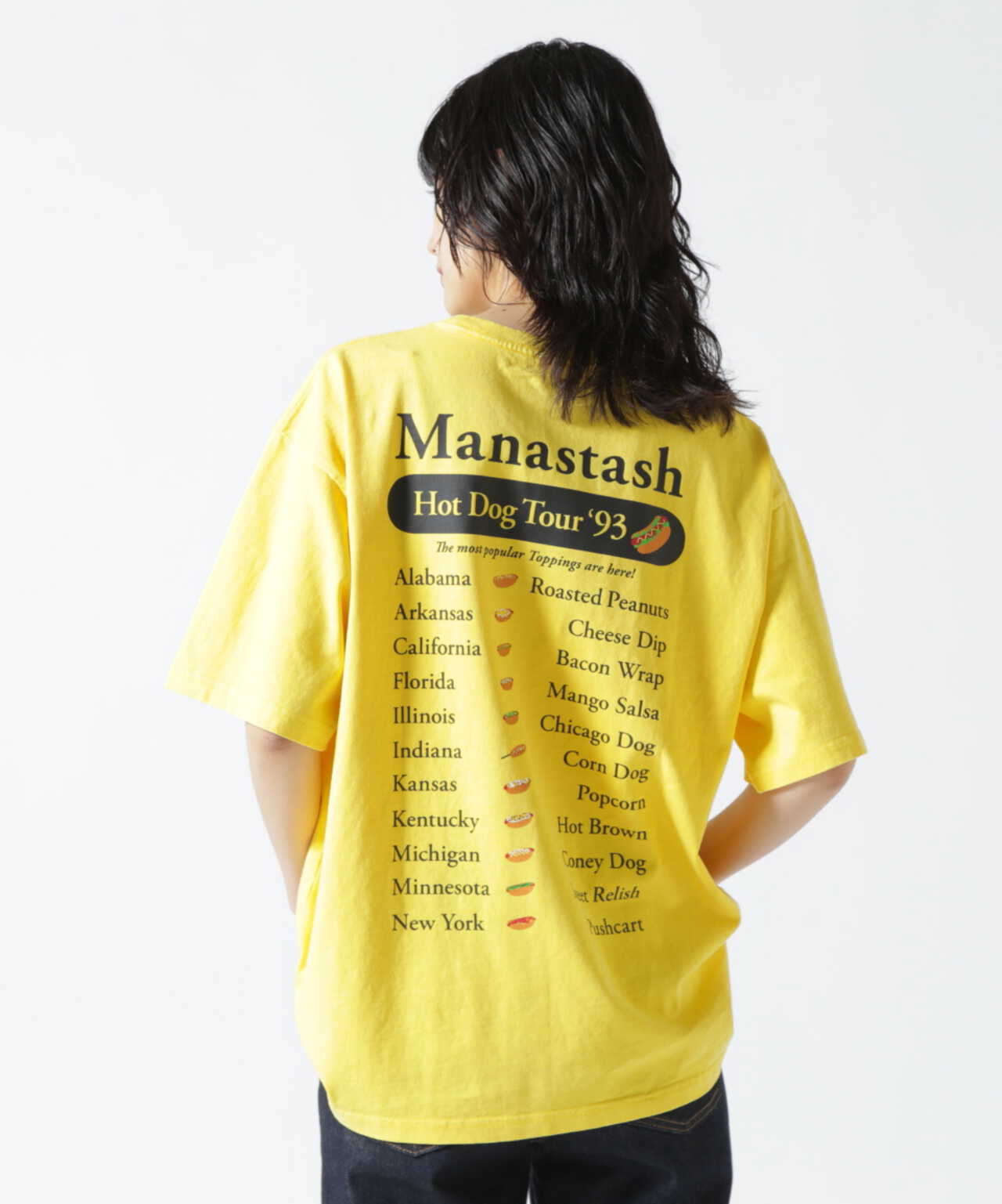 MANASTASH/マナスタッシュ/HOT DOG TOUR TEE/ホットドックTシャツ