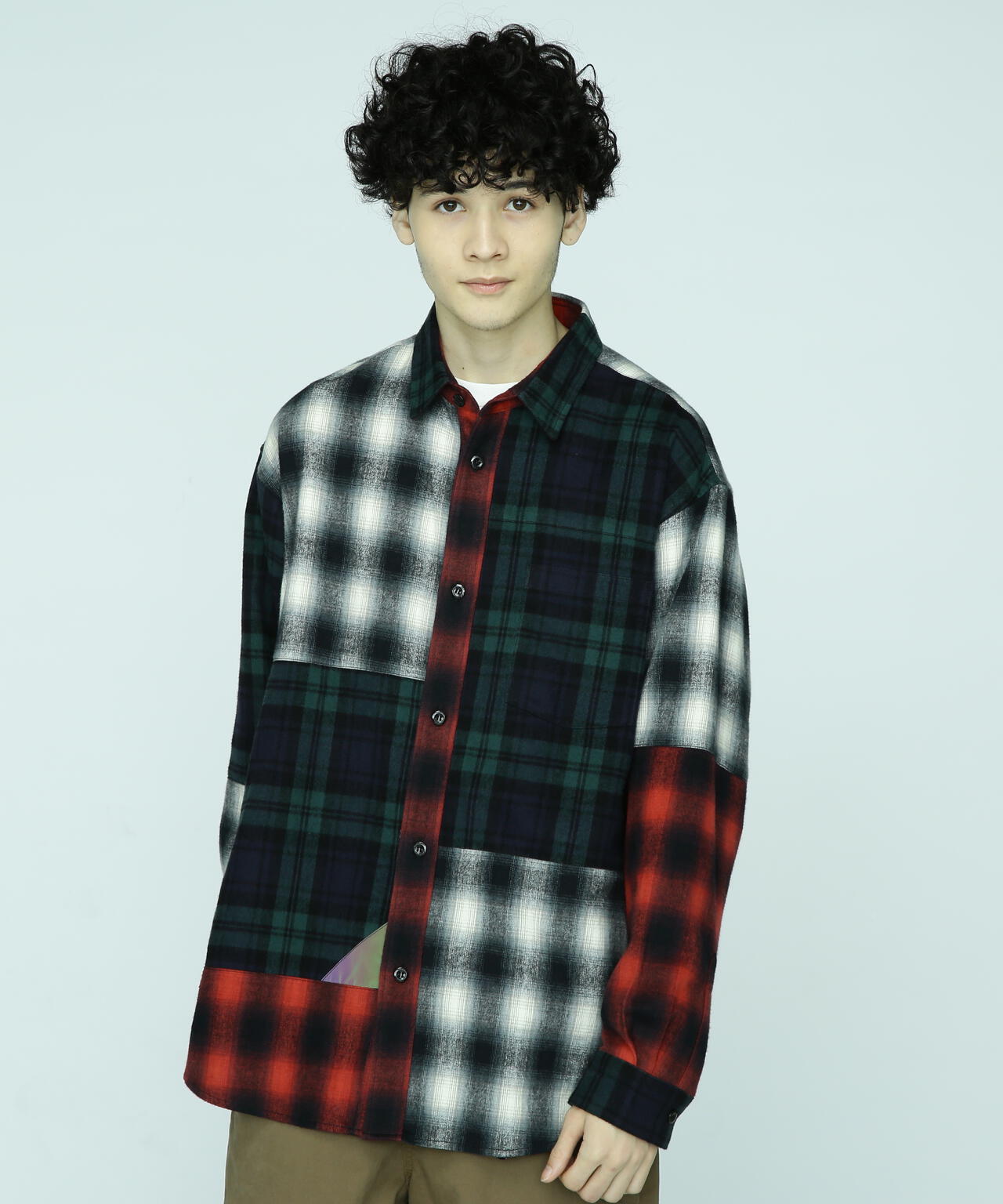 MANASTASH/マナスタッシュ/PATCHED FLANNEL SHIRT/フランネルシャツ-