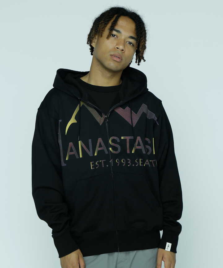 MANASTASH/マナスタッシュ/LARGE LOGO FULL ZIP HOODIE