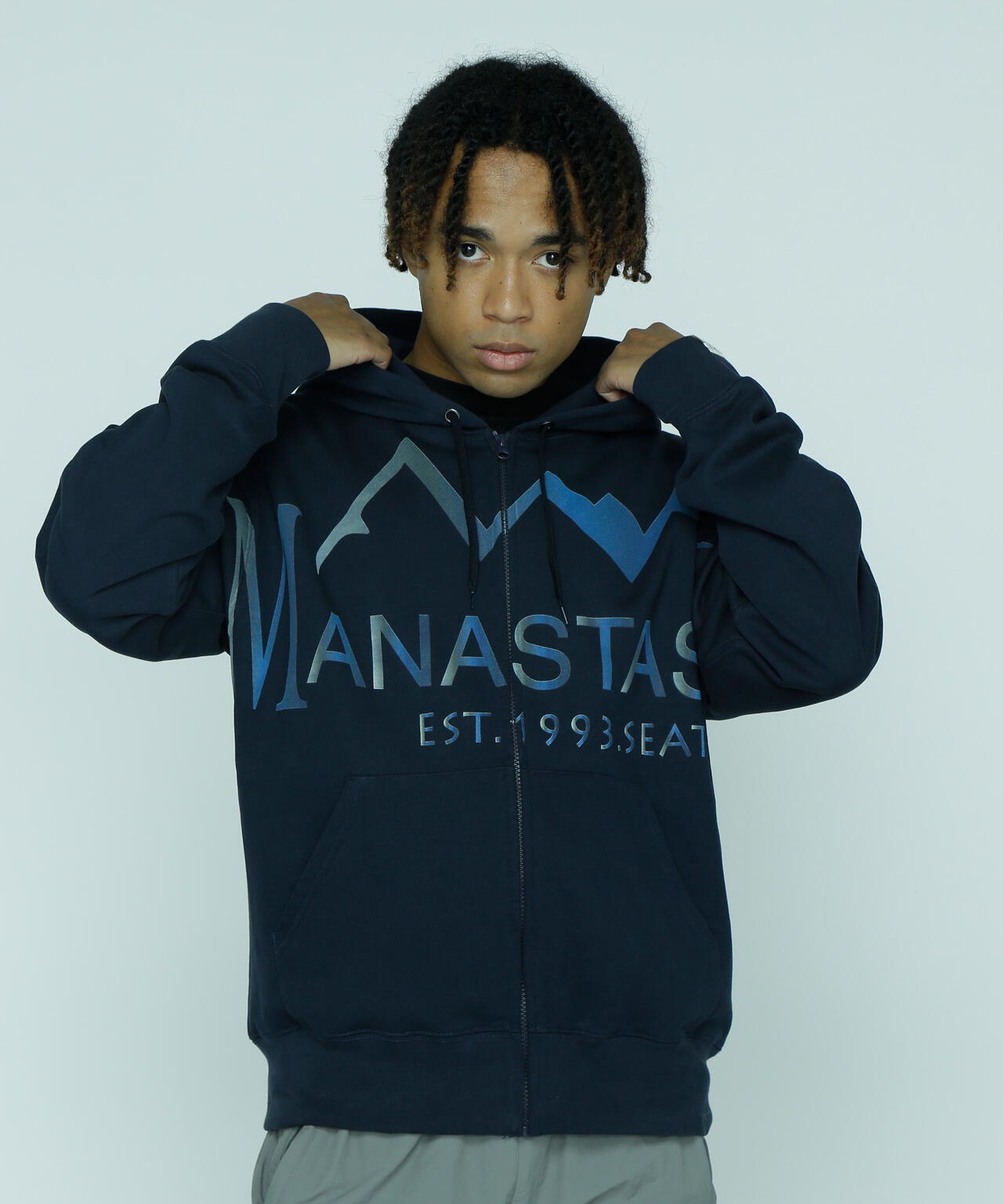 MANASTASH/マナスタッシュ/LARGE LOGO FULL ZIP HOODIE | MANASTASH