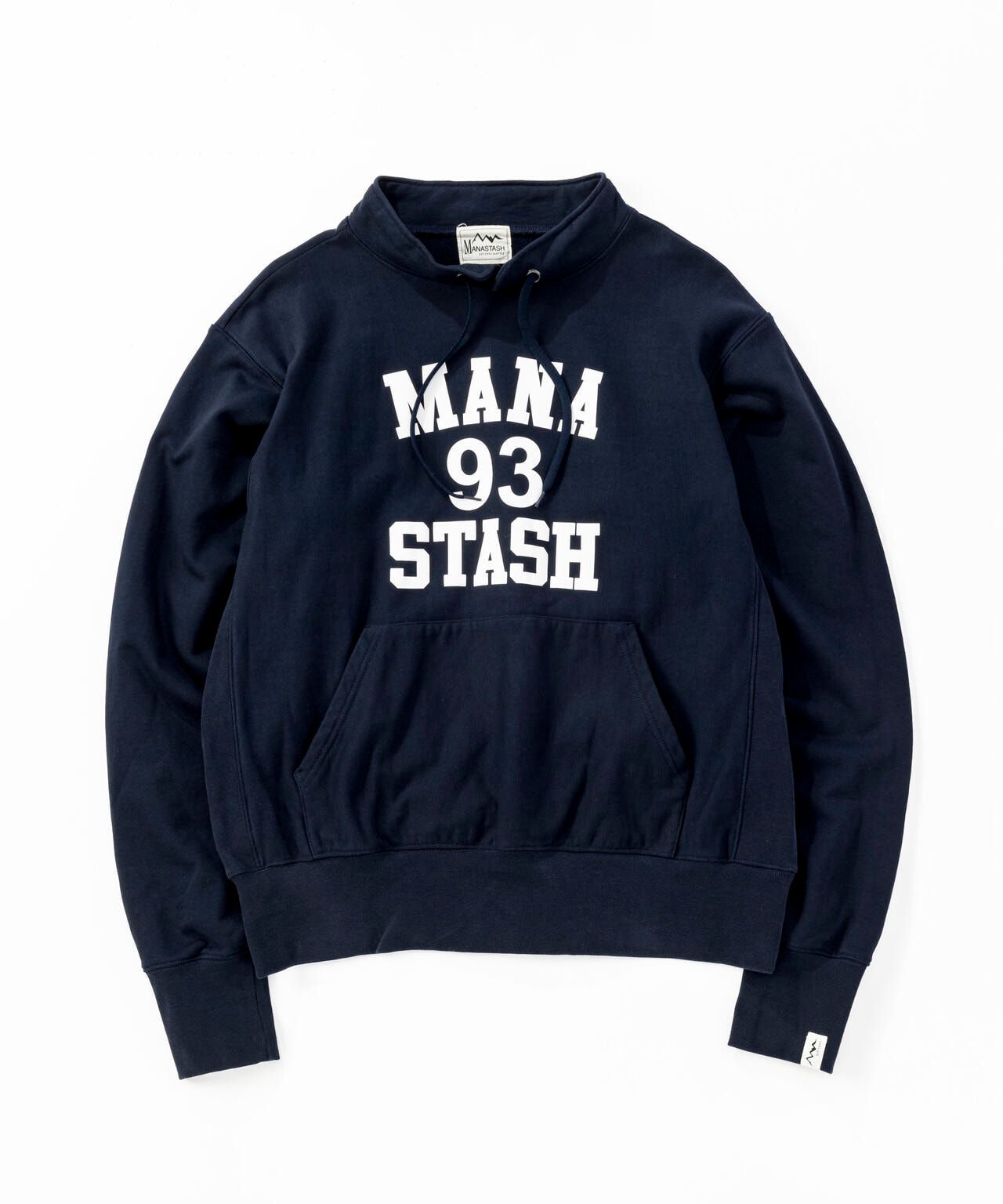 MANASTASH/マナスタッシュ/COLLEGE LOGO STAND COLLAR SWEAT