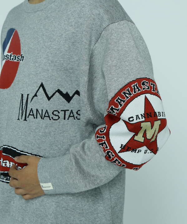 MANASTASH/MULTI CLASSIC LOGO CREWNECK KNIT