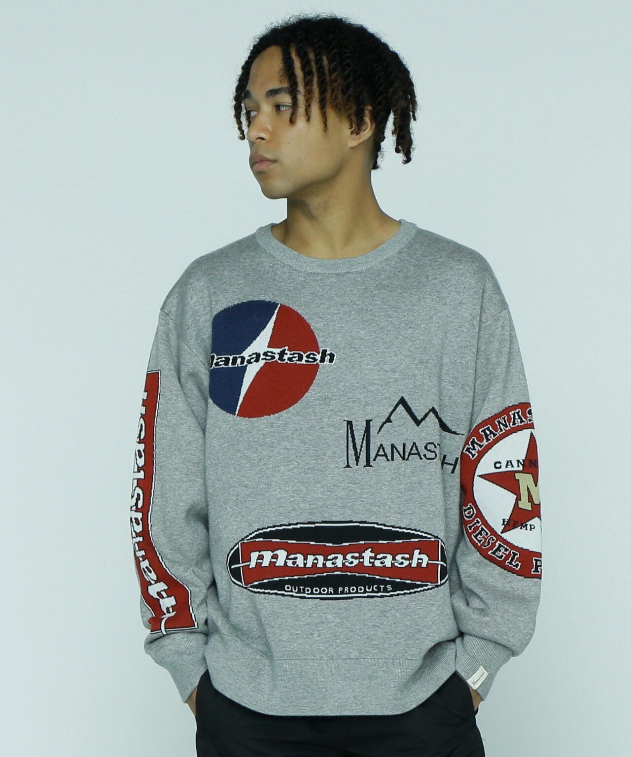 MANASTASH/MULTI CLASSIC LOGO CREWNECK KNIT | MANASTASH ( マナ