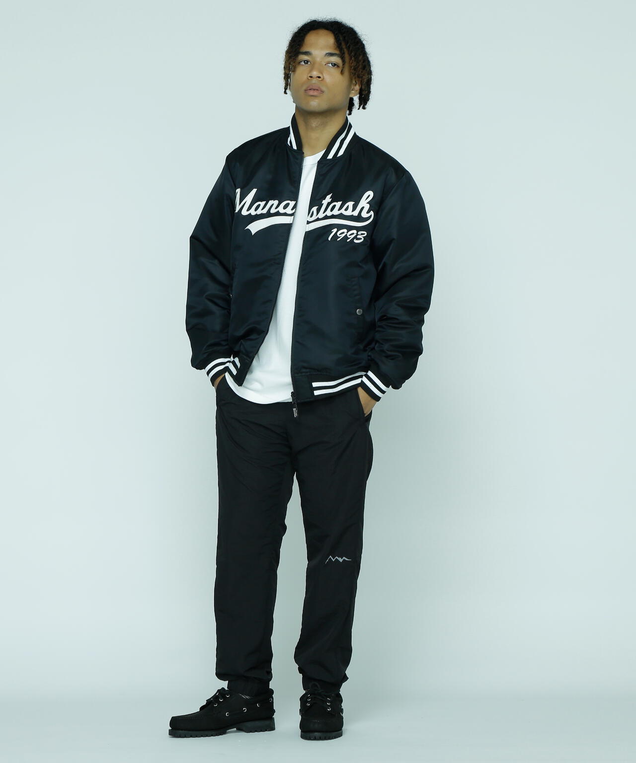 MANASTASH/REVERSIBLE NYLON VARSITY JACKET