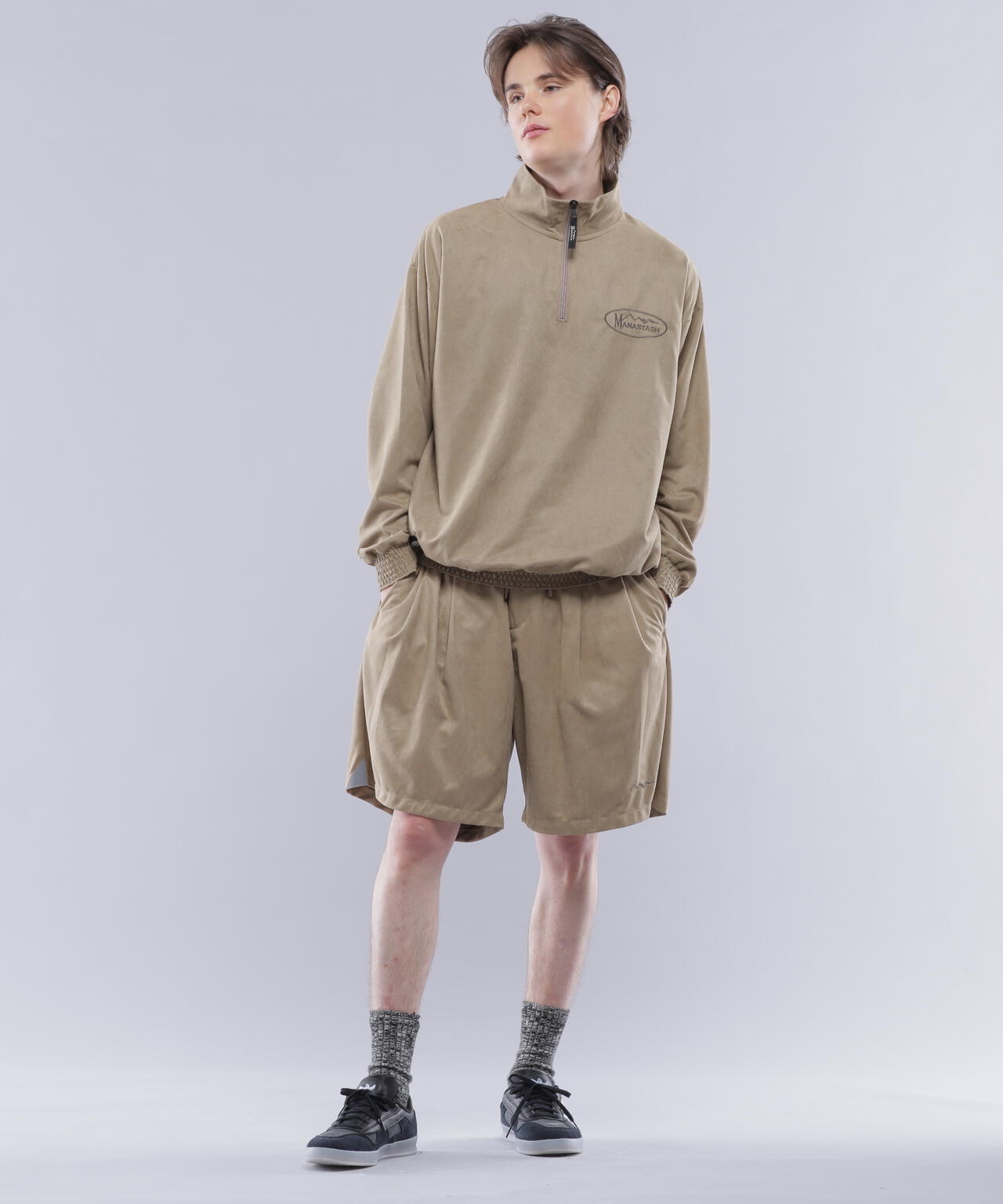 MANASTASH/マナスタッシュ/SPRING LODGE HALF ZIP SWEAT