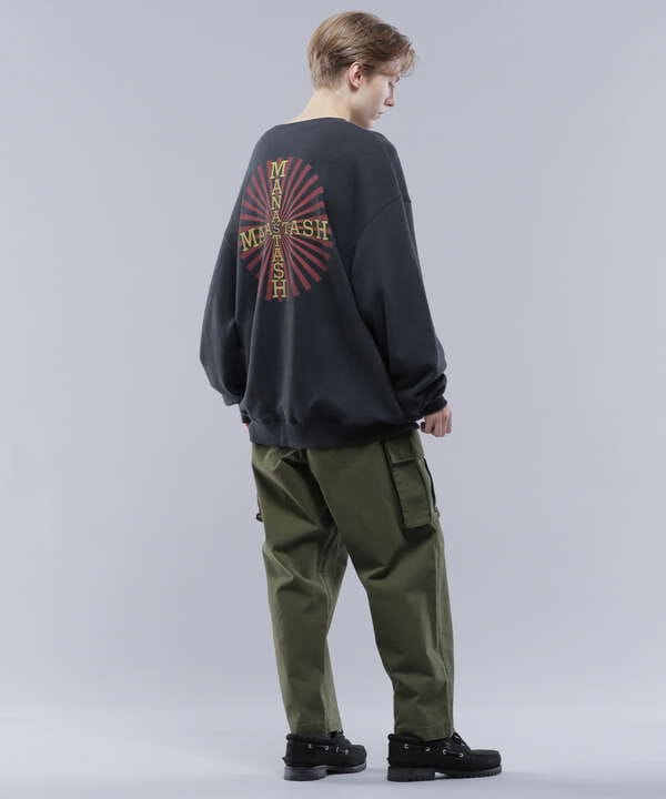 MANASTASH/マナスタッシュ/CASCADE SWEATSHIRTS CROSS LOGO