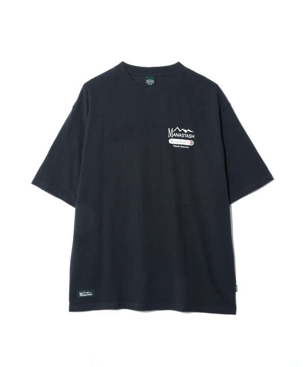 【MANASTASH】 MANASTASH/マナスタッシュ/HEMP TEE TOUR/ヘンプツアーTシャツ メンズ ブラック L カットソー・Tシャツ トップス マナスタッシュ