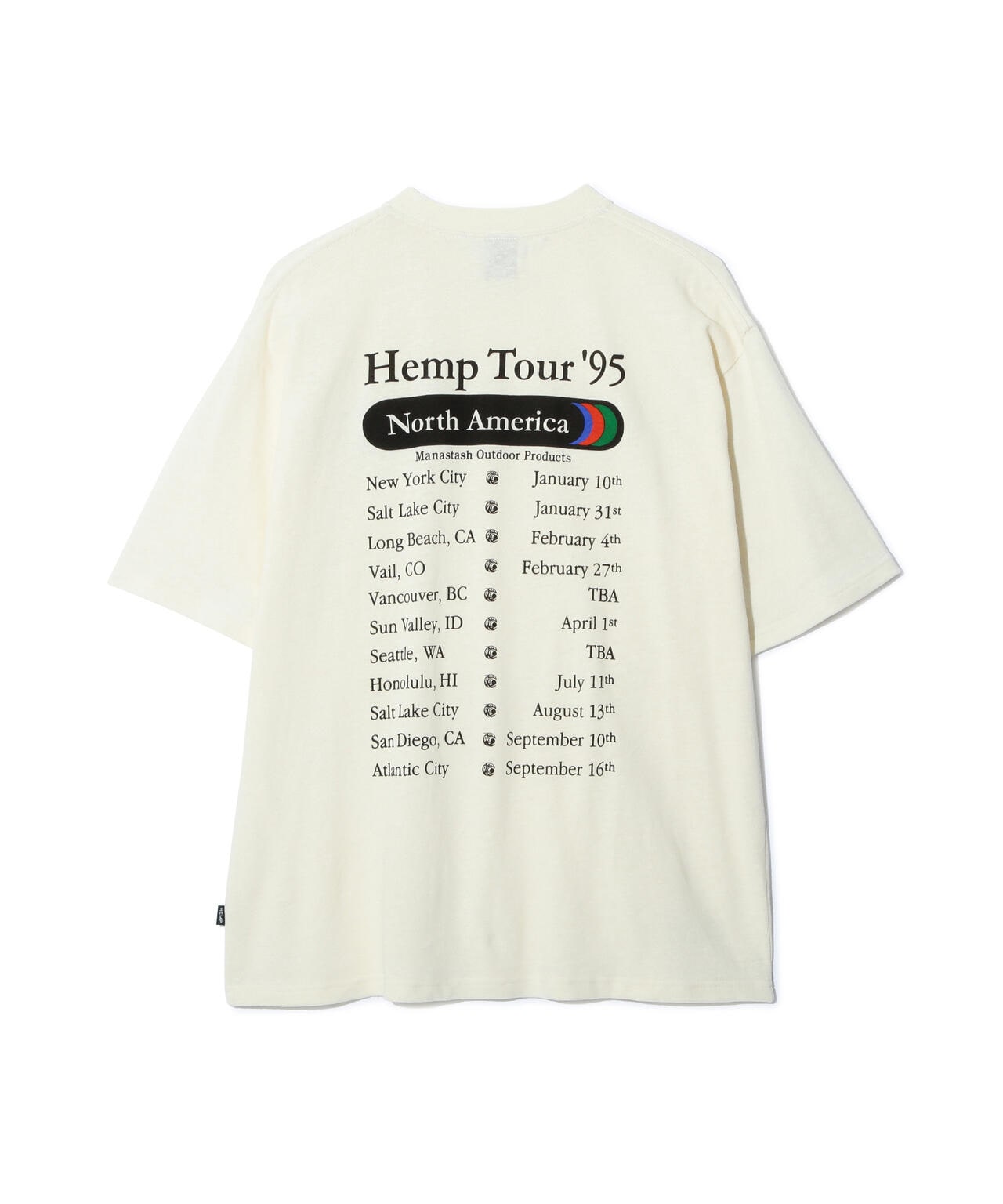 MANASTASH/マナスタッシュ/HEMP TEE TOUR/ヘンプツアーTシャツ グリーン L