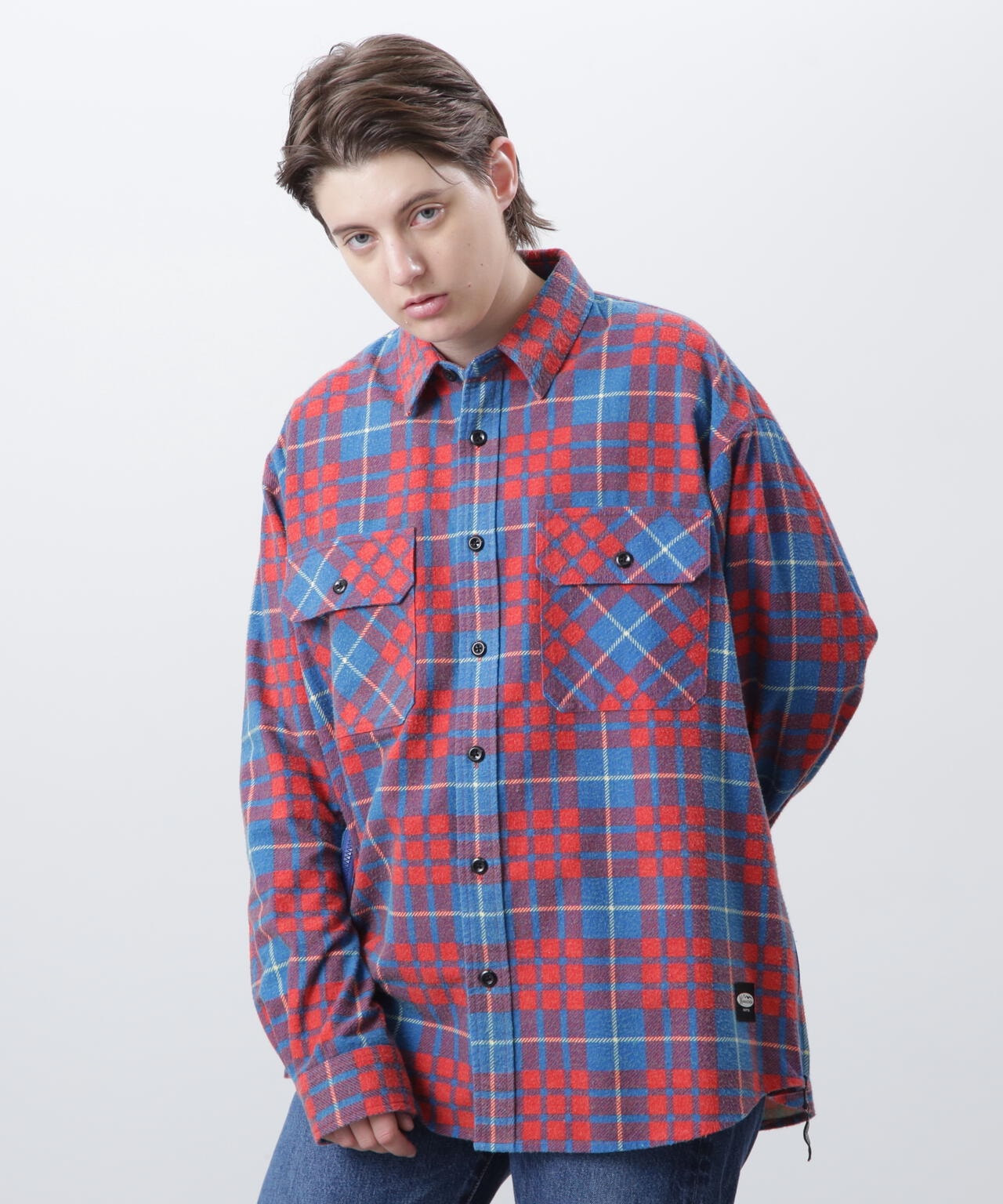 MANASTASH/マナスタッシュ/ZIP FLANNEL SHIRTS/ジップフランネルシャツ