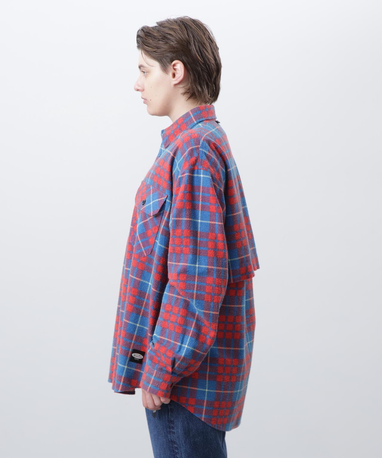 MANASTASH/マナスタッシュ/ZIP FLANNEL SHIRTS/ジップフランネルシャツ