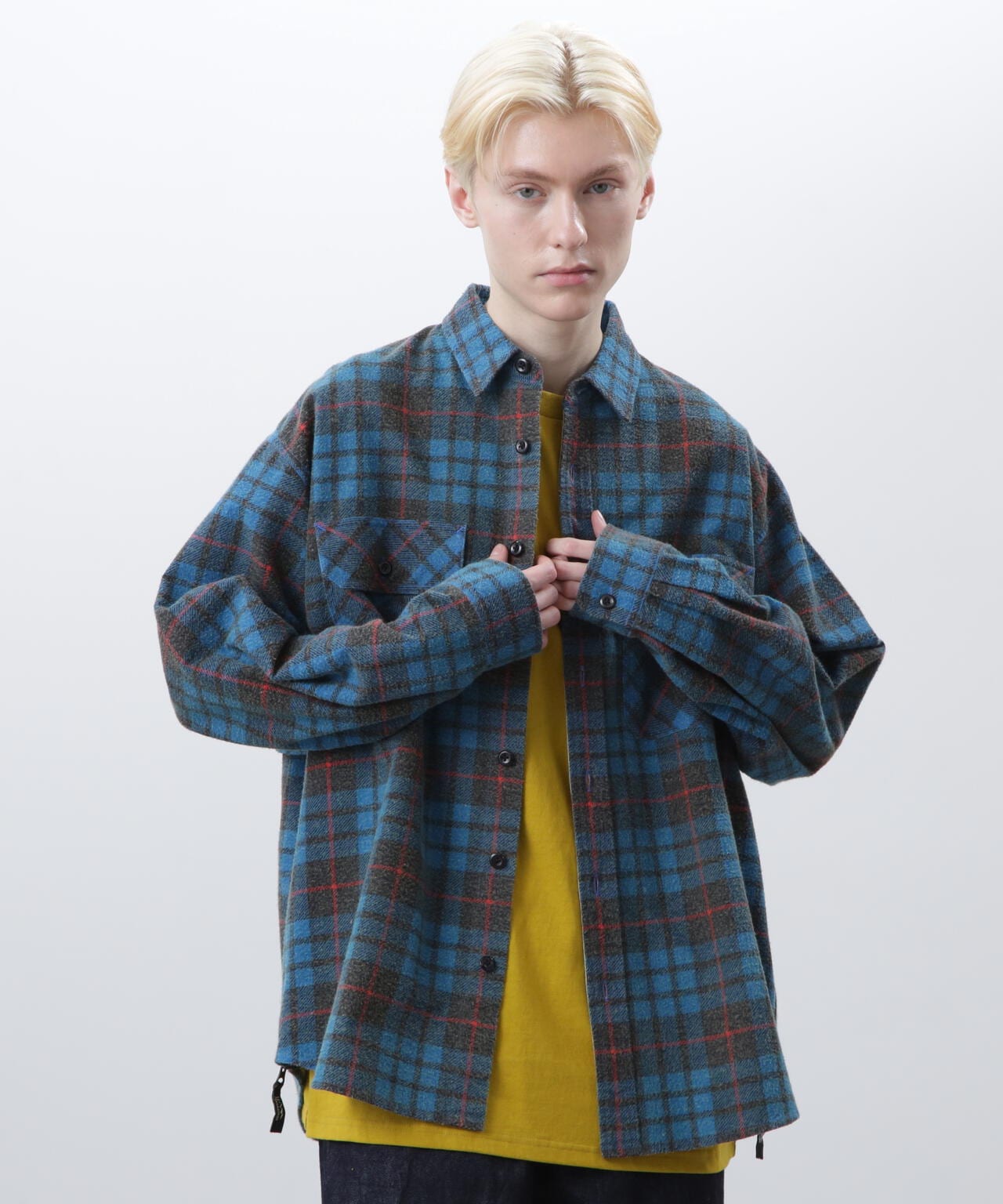 MANASTASH/マナスタッシュ/ZIP FLANNEL SHIRTS/ジップフランネルシャツ