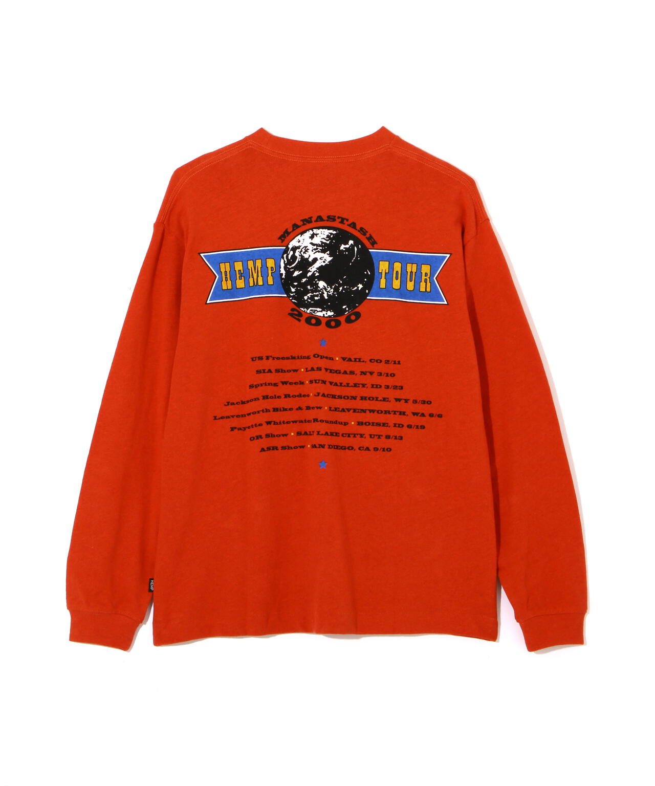 MANASTASH/マナスタッシュ/ HEMP L/S TEE HEMP TOUR 2000