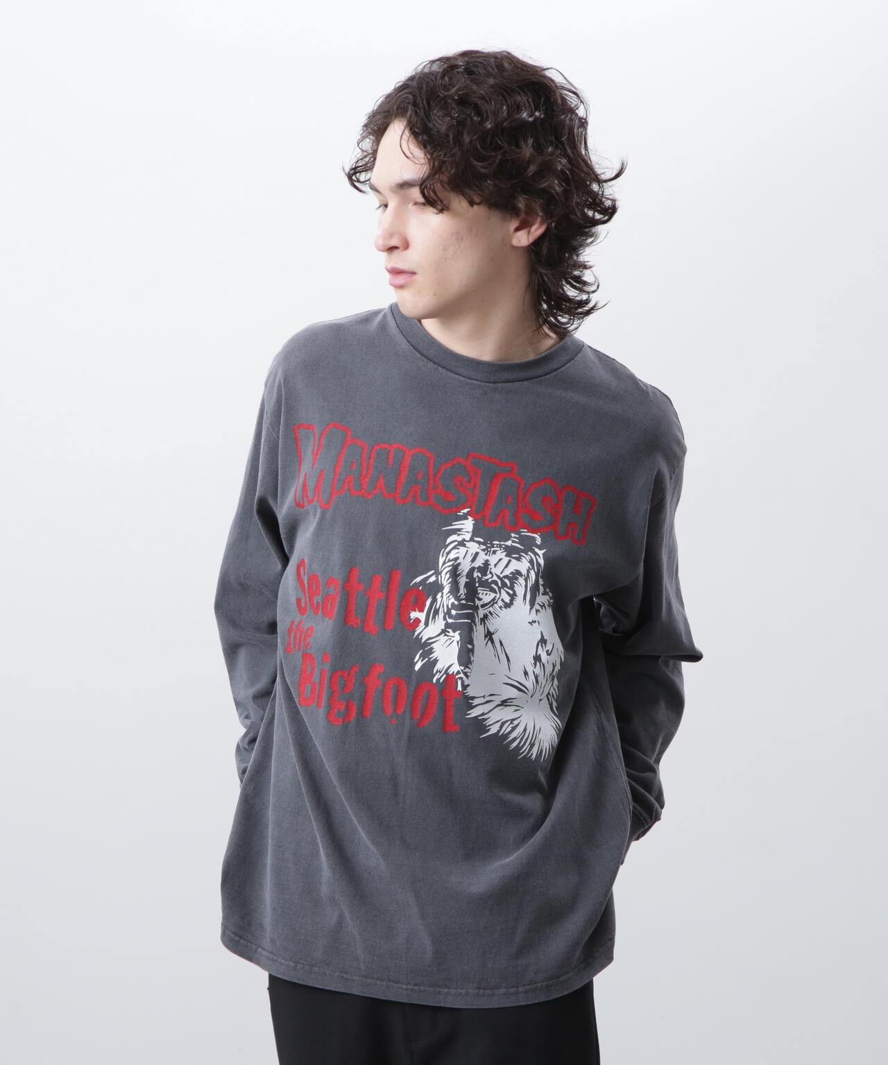 MANASTASH/マナスタッシュ/PUMICE L/S TEE BIG FOOT