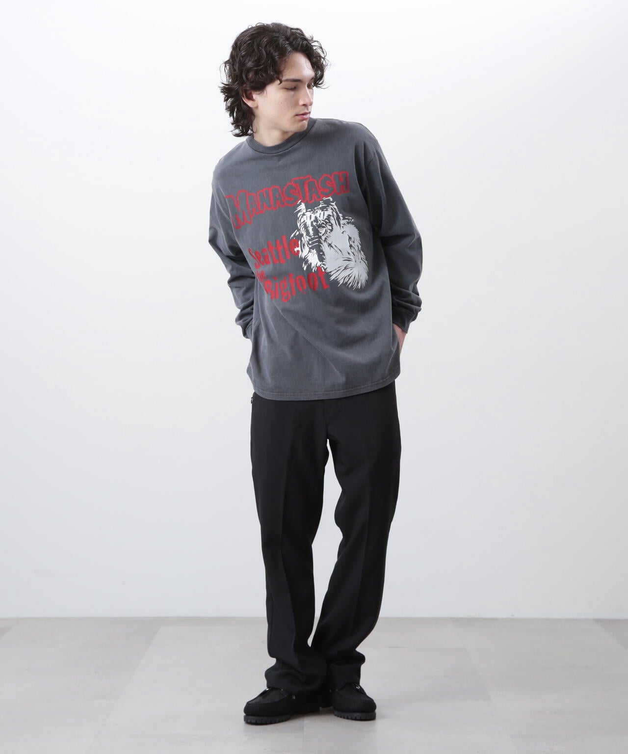 MANASTASH/マナスタッシュ/PUMICE L/S TEE BIG FOOT