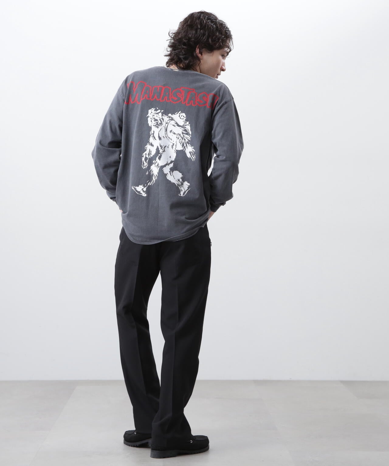 MANASTASH/マナスタッシュ/PUMICE L/S TEE BIG FOOT