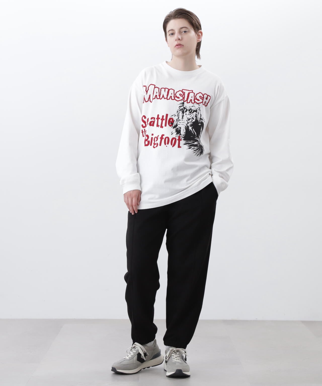 MANASTASH/マナスタッシュ/PUMICE L/S TEE BIG FOOT