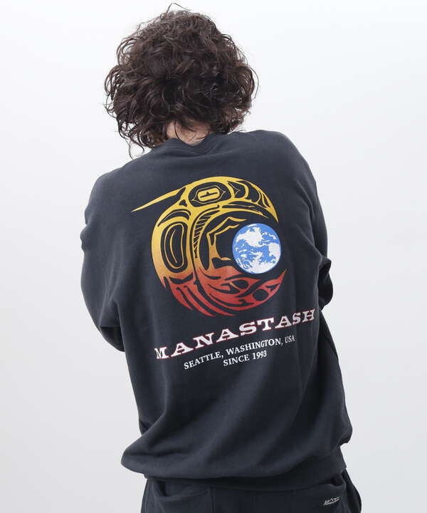 MANASTASH/マナスタッシュ/CASCADE SWEATSHIRTS RAVEN