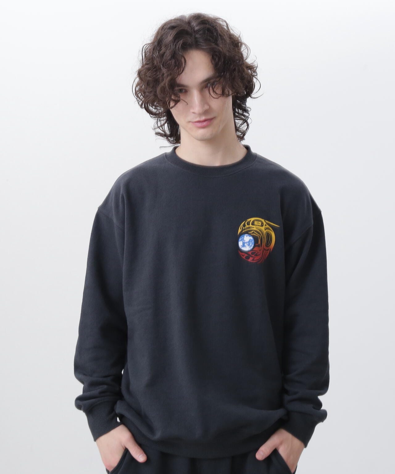 MANASTASH/マナスタッシュ/CASCADE SWEATSHIRTS RAVEN