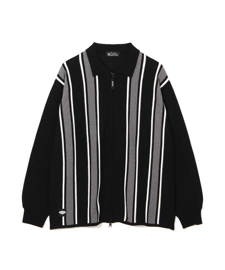 MANASTASH/マナスタッシュ/MCA STRIPE ZIP KNIT/ストライプジップニット