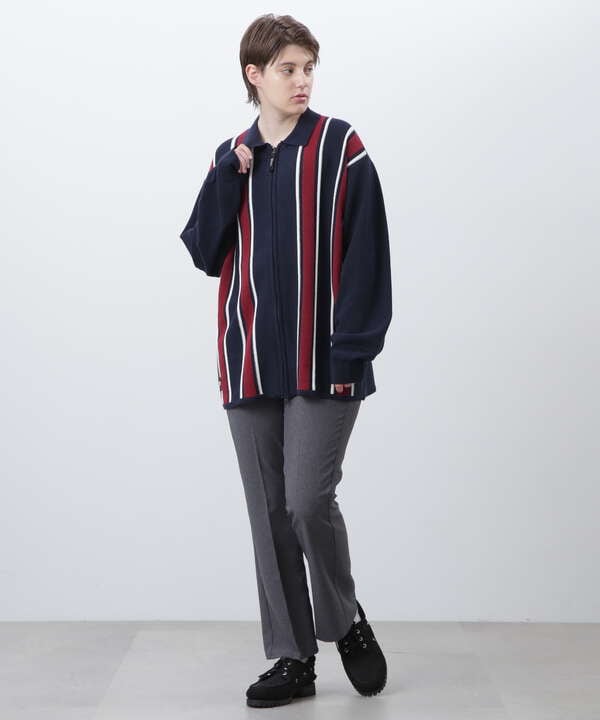 MANASTASH/マナスタッシュ/MCA STRIPE ZIP KNIT/ストライプジップニット