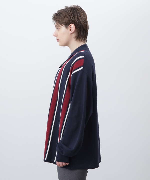 MANASTASH/マナスタッシュ/MCA STRIPE ZIP KNIT/ストライプジップニット