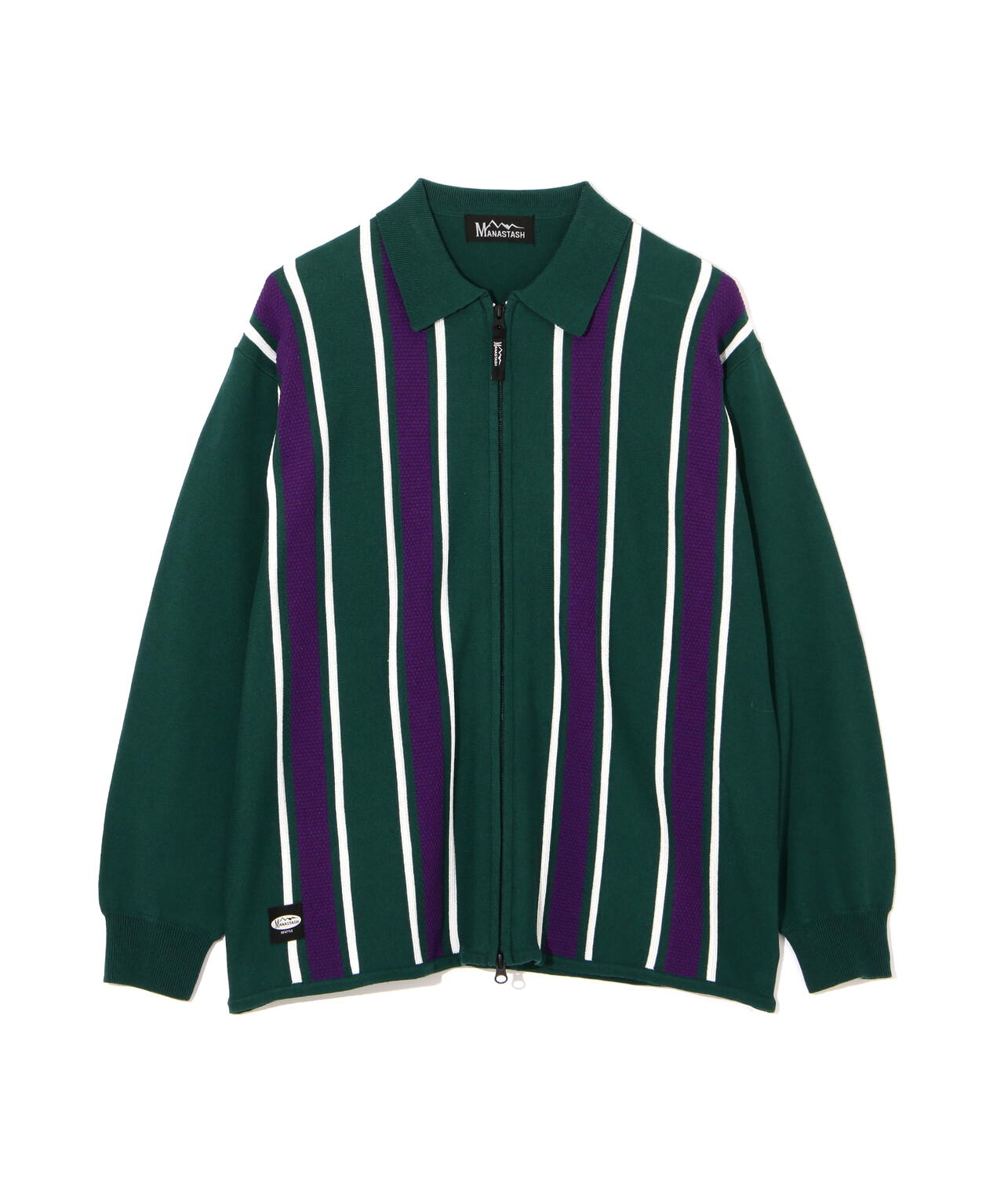 MANASTASH/マナスタッシュ/MCA STRIPE ZIP KNIT/ストライプジップニット