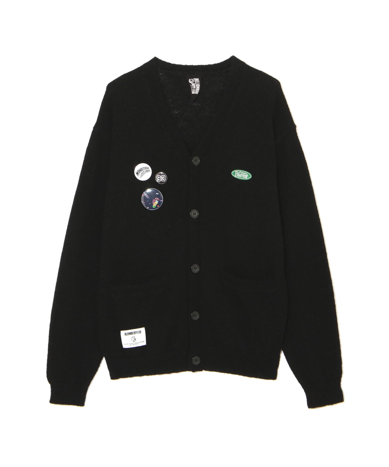 ×BILLIONAIRE BOYS CLUB/MOHAIR CARDIGAN WITH BADGE