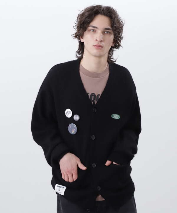 ×BILLIONAIRE BOYS CLUB/MOHAIR CARDIGAN WITH BADGE