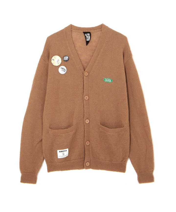 ×BILLIONAIRE BOYS CLUB/MOHAIR CARDIGAN WITH BADGE