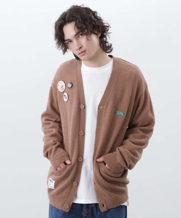 ×BILLIONAIRE BOYS CLUB/MOHAIR CARDIGAN WITH BADGE