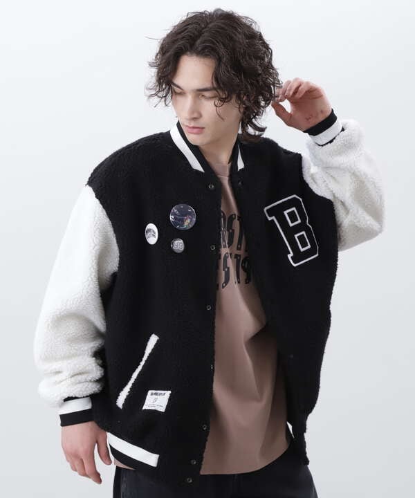 ×BILLIONAIRE BOYS CLUB/BOA VARSITYJACKET WITH BADG