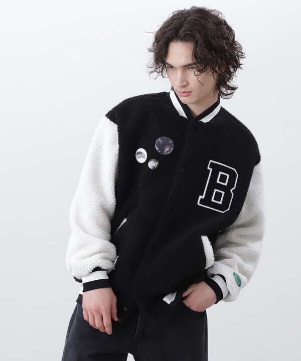 ×BILLIONAIRE BOYS CLUB/BOA VARSITYJACKET WITH BADG