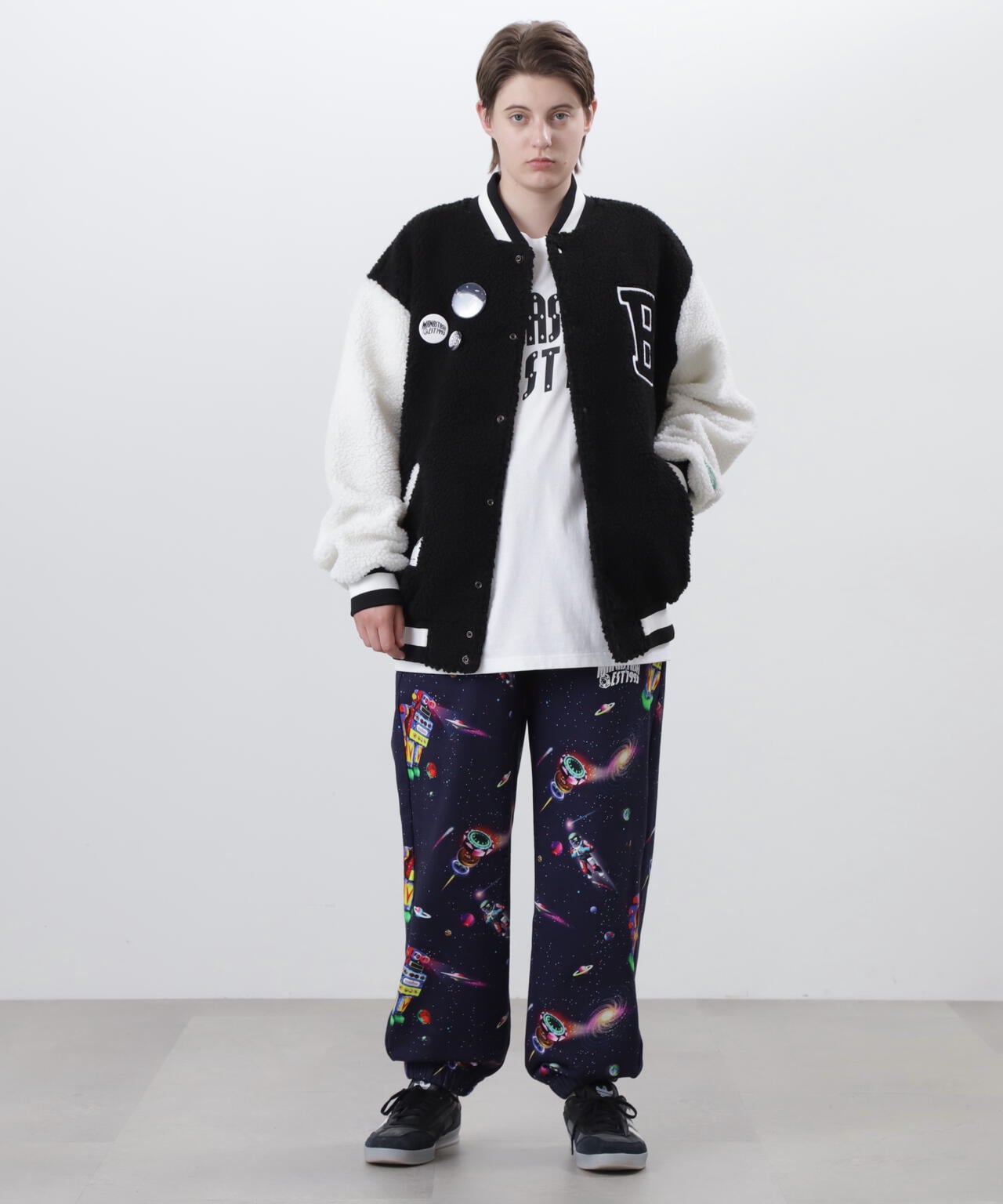 ×BILLIONAIRE BOYS CLUB/BOA VARSITYJACKET WITH BADG