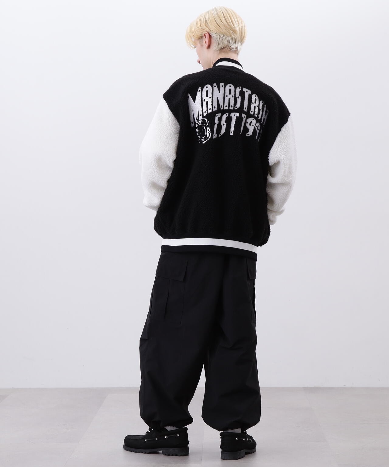 ×BILLIONAIRE BOYS CLUB/BOA VARSITYJACKET WITH BADG