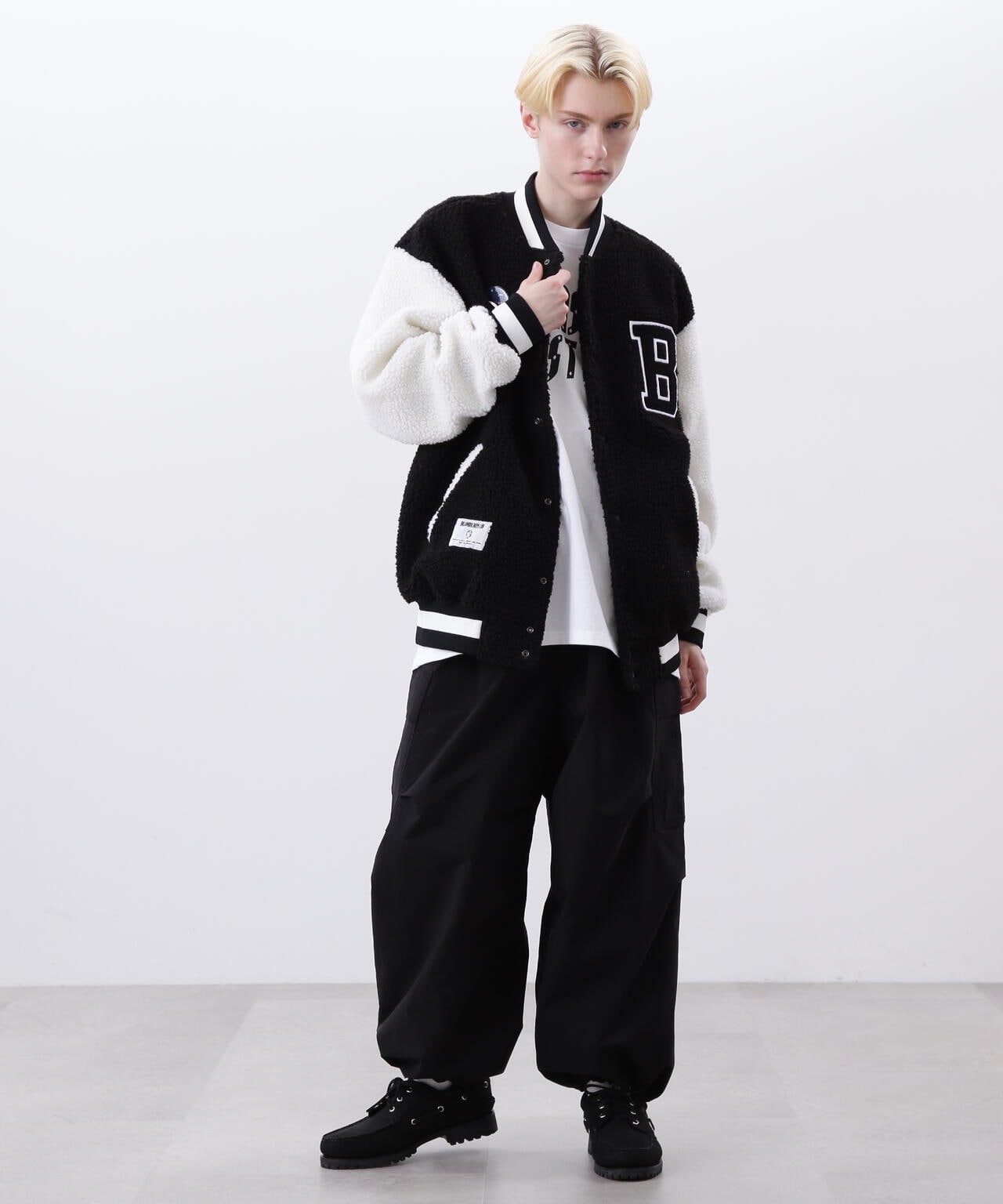 ×BILLIONAIRE BOYS CLUB/BOA VARSITYJACKET WITH BADG