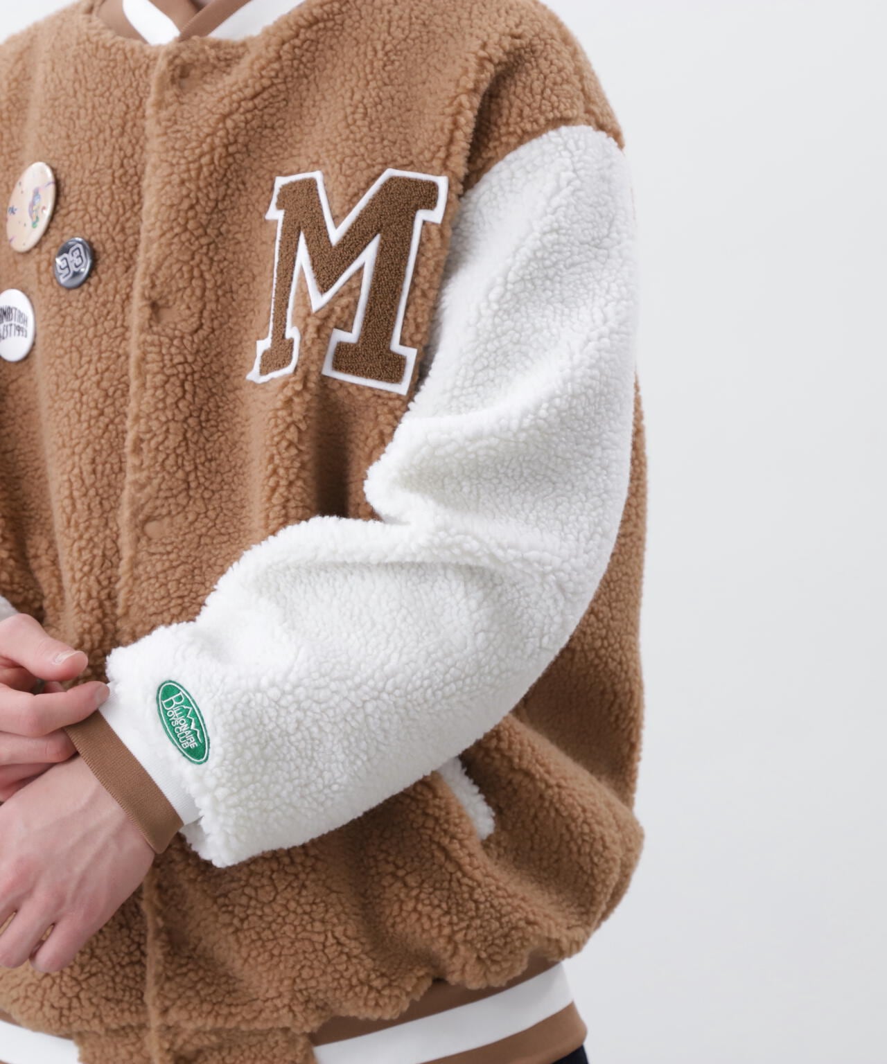 ×BILLIONAIRE BOYS CLUB/BOA VARSITYJACKET WITH BADG