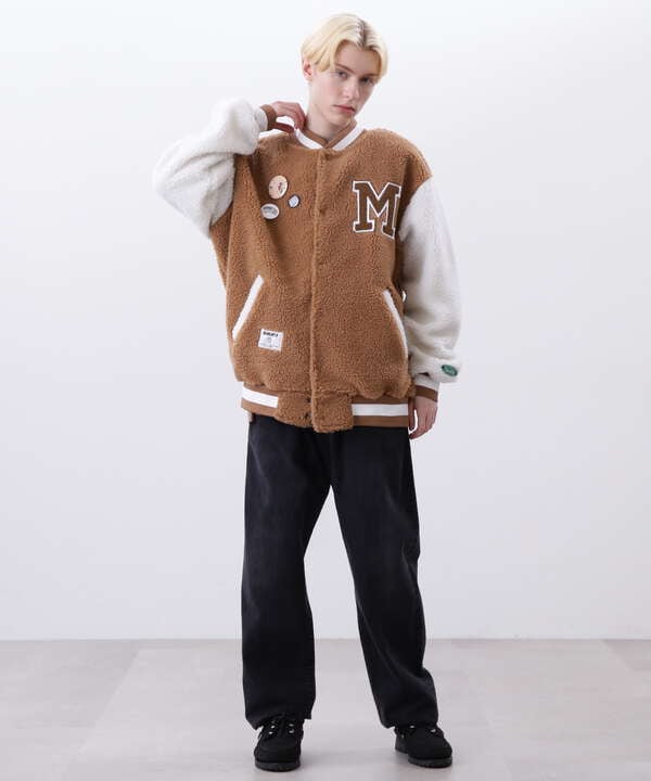 ×BILLIONAIRE BOYS CLUB/BOA VARSITYJACKET WITH BADG