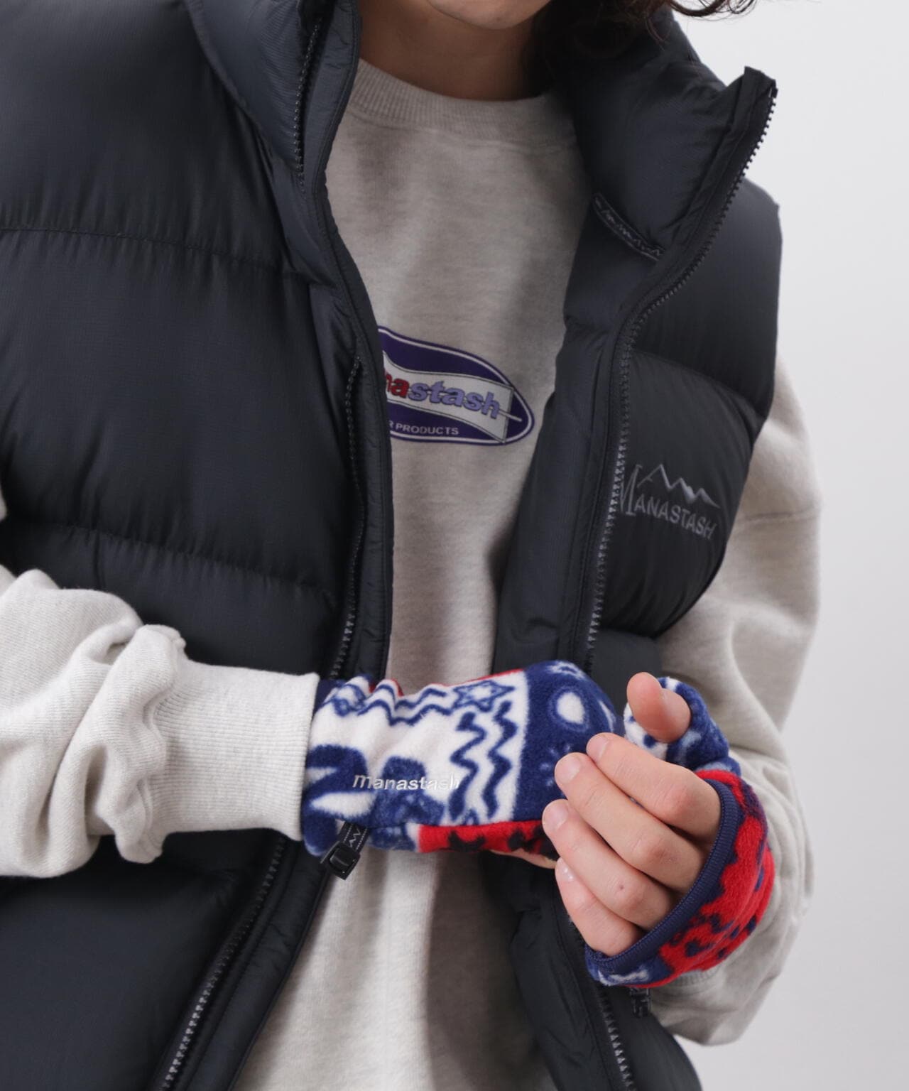 MANASTASH/マナスタッシュ/BANDANA FINGERLESS GLOVES