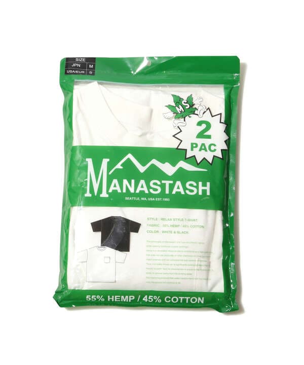 MANASTASH/マナスタッシュ/HEMP PACK TEES (2 PACK)/ヘンプパックT