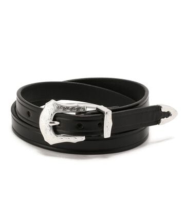 TORY LEATHER/3/4inch 3-Piece SilverBuckle SetBelt